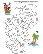 Labyrinthe à imprimer, les lettres de l'alphabet