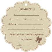 Carte d'invitation originale