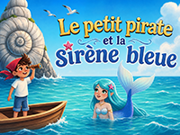 Le petit pirate et la sirène bleue, histoires de pirates racontée