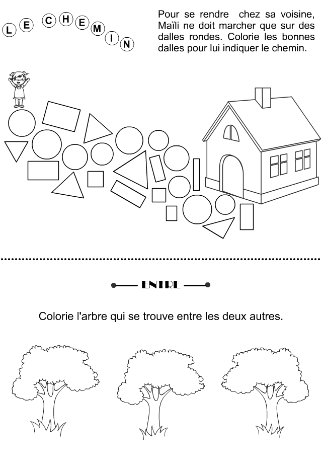 Jeux gratuits à imprimer pour enfants de maternelle