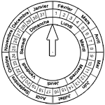 Calendrier perpétuel à colorier Calendrier perpétuel à colorier
