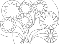 Dessin abstrait à colorier, des formes géométriques