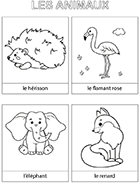 Animaux à colorier et à découper