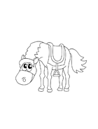 Coloriage, un cheval