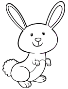 Coloriage à imprimer, un lapin