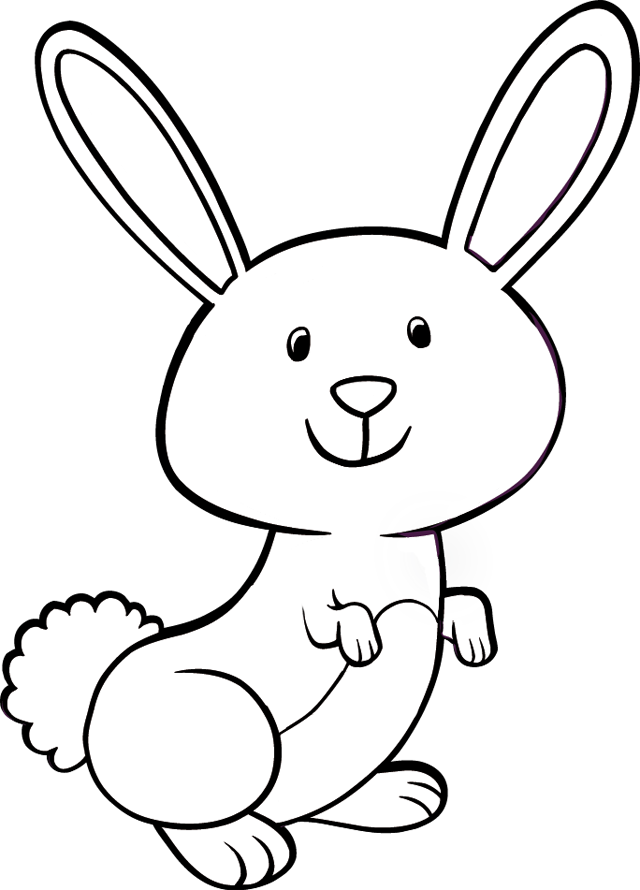 Coloriage à imprimer, un lapin
