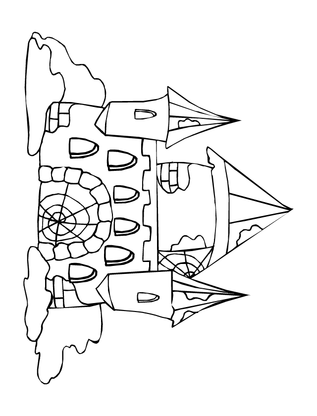 Dessin à colorier, un château