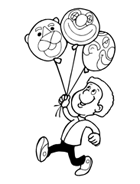 Coloriage à imprimer, des ballons de baudruche