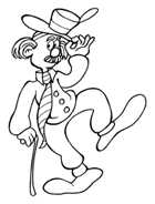 Coloriage à imprimer, un clown