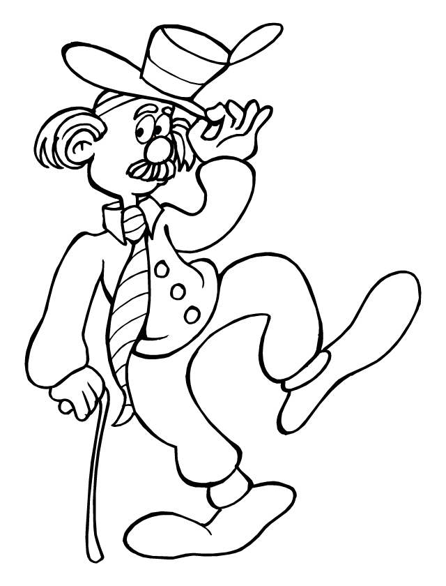 Dessin à colorier, un clown