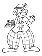 Coloriage à imprimer, un clown