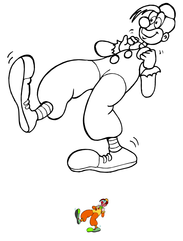 Dessin à colorier, un clown