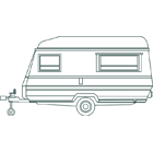 Coloriage à imprimer, une caravane