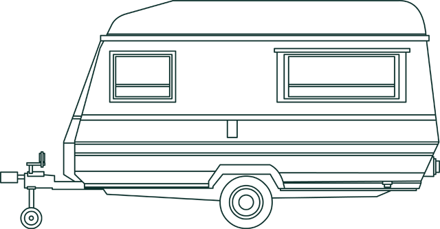 Dessin à colorier, une caravane