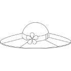 Coloriage à imprimer, un chapeau