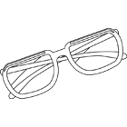 Coloriage à imprimer, des lunettes de soleil