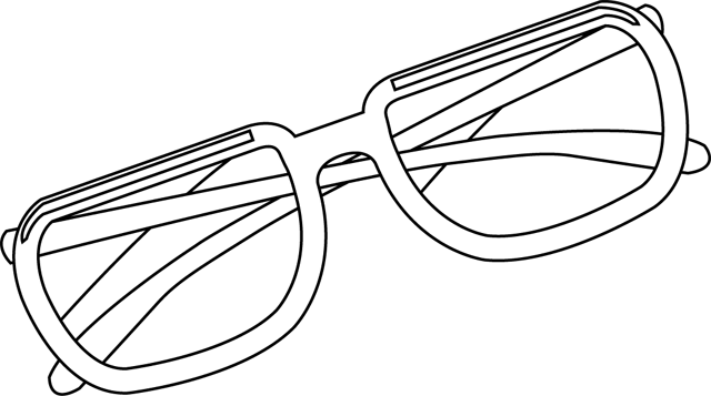 Dessin à colorier, des lunettes de soleil
