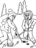 Coloriage à imprimer, le hockey sur glace