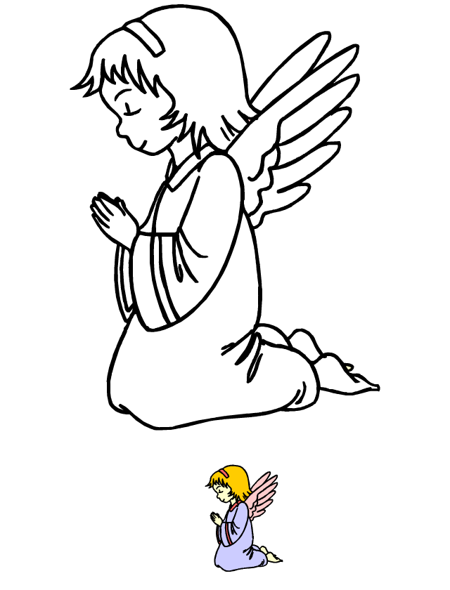 Dessin à imprimer, un ange