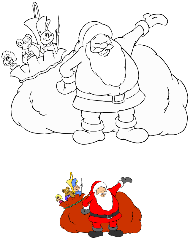Dessin à imprimer, le père Noël
