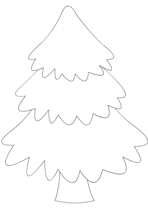 Dessin de Noël à imprimer, un sapin à décorer ou à découper
