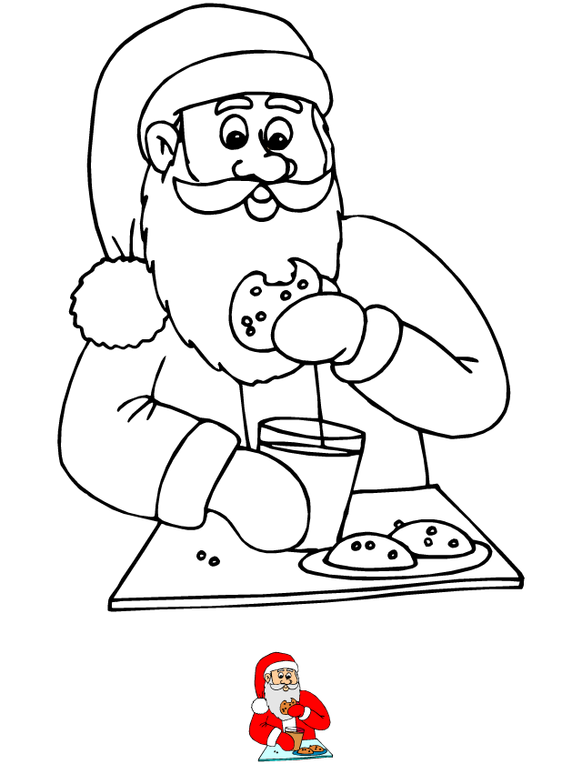 Coloriage, le Père Noël