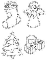 Coloriage de Noël à découper