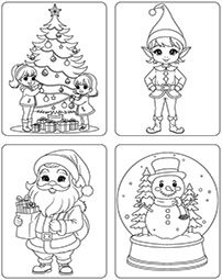 Dessin de Noël à imprimer et à colorier