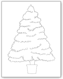Coloriage de Noël, un sapin de Noël à décorer