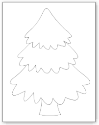 Coloriage de Noël, un sapin à décorer ou à découper
