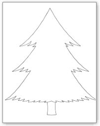 Coloriage de Noël, un sapin à décorer ou à découper