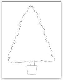 Coloriage de Noël, un sapin à décorer ou à découper