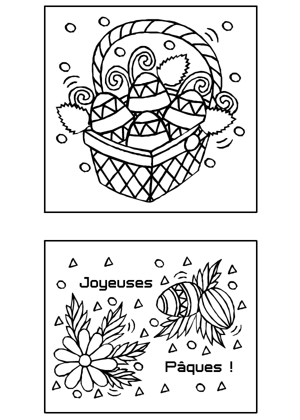 Coloriage, des oeufs de Pâques