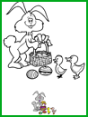 Coloriage à imprimer, le lapin de Pâques