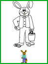 Coloriage, lapin de Pâques
