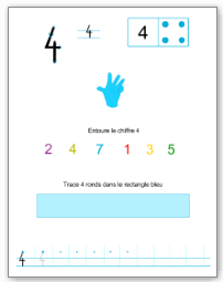 Apprendre à écrire le chiffre 4