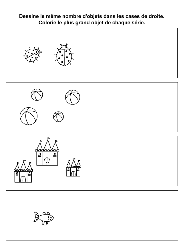 Apprendre à compter, exercice 5