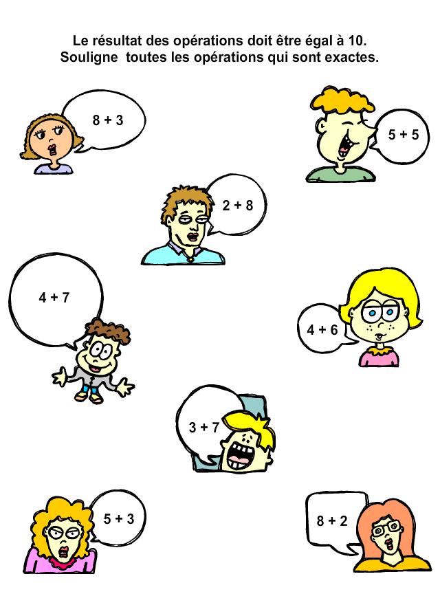 Apprendre à compter, exercice 7