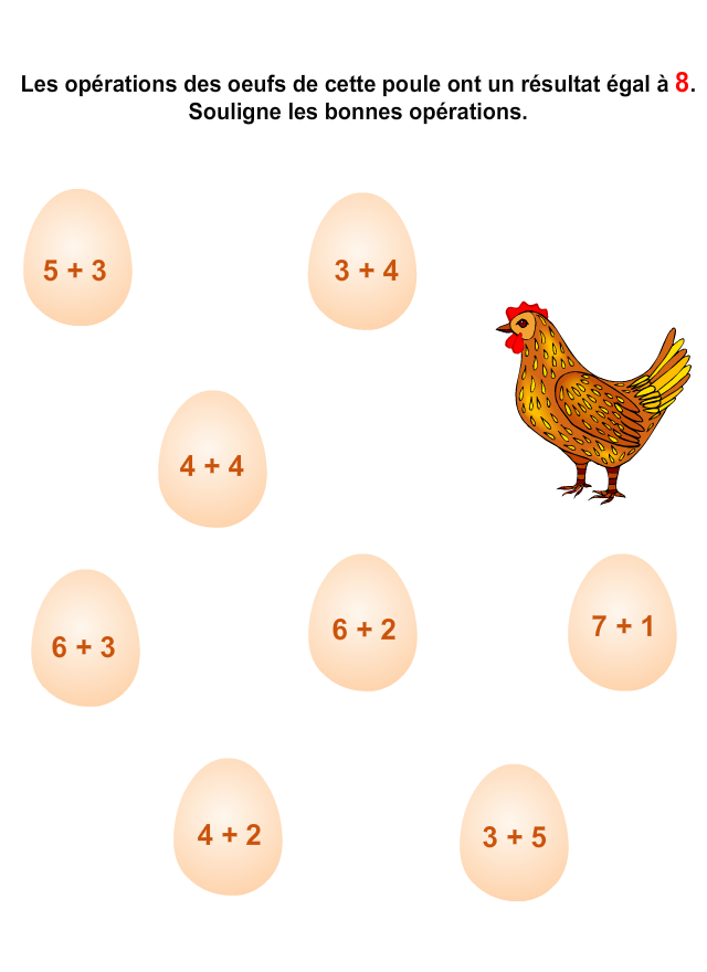 Apprendre à compter, exercice 8