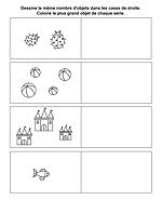 Dessiner le même nombre d'objets