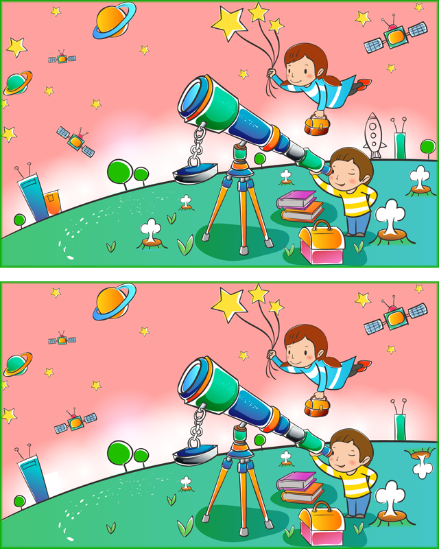 L'espace Jeu des différences à imprimer, l'espace
