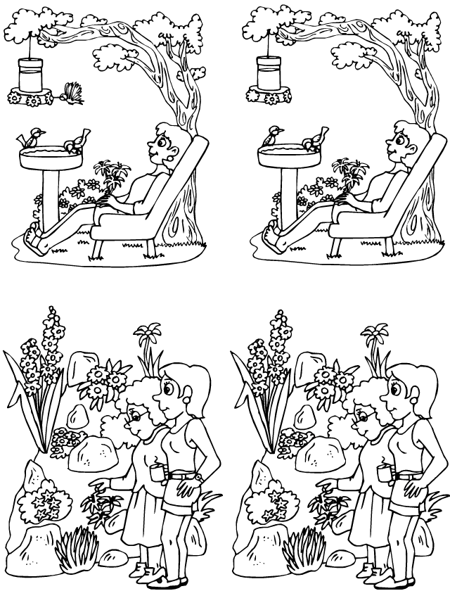 Au jardin Jeu des différences, au jardin