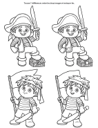 Jeu des différences à imprimer, les pirates