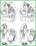 Jeu des différences, la maman et sa fille