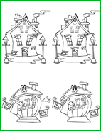 Jeu des différences, les maisons