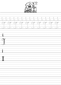 Ecrire la lettre I en majuscule et minuscule