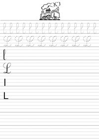 Ecrire la lettre L en majuscule et minuscule