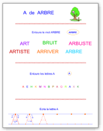 Lettre A en majuscule d'imprimerie