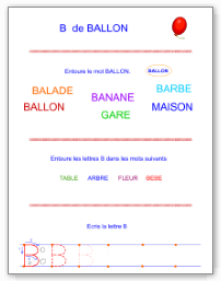 Lettre B en majuscule d'imprimerie