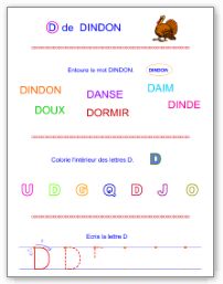 Lettre D en majuscule d'imprimerie